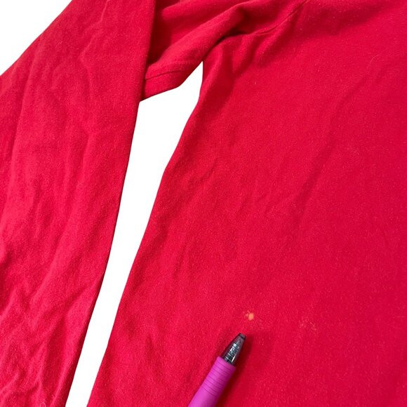 Nike "Defend Your Turf" Red Long Sleeve Shirt Men's XXL 2XL Regular Fit Flawed - Picture 3 of 6